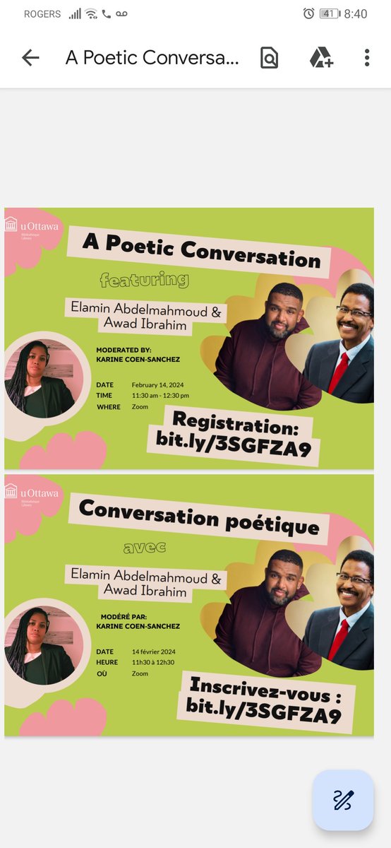 Lets get the poetic conversation going for BHM it's empowering, it's Blackness ! Registration 👇🏾 uottawa-ca.zoom.us/webinar/regist…