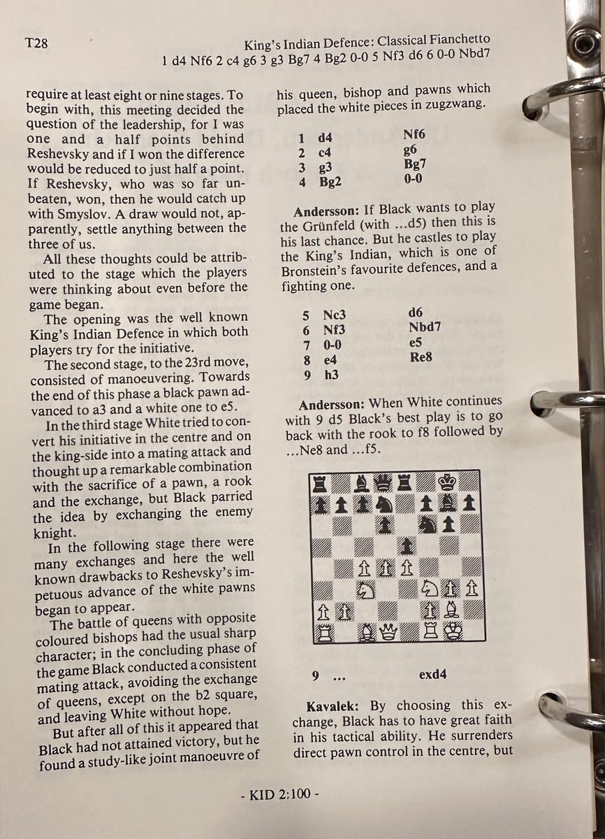 Srikanth_Govind's tweet image. A pure gem taken from the superb RHM Survey on KID!!

Alas, such things like this RHM survey, Second Piatgorsky cup book etc were far and few

#Chess #ChessClassics #DavidBronstein #RHMPress