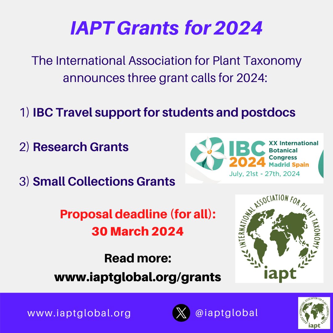 IAPT Grants for 2024! 🎉🌱🍄 iaptglobal.org/grants