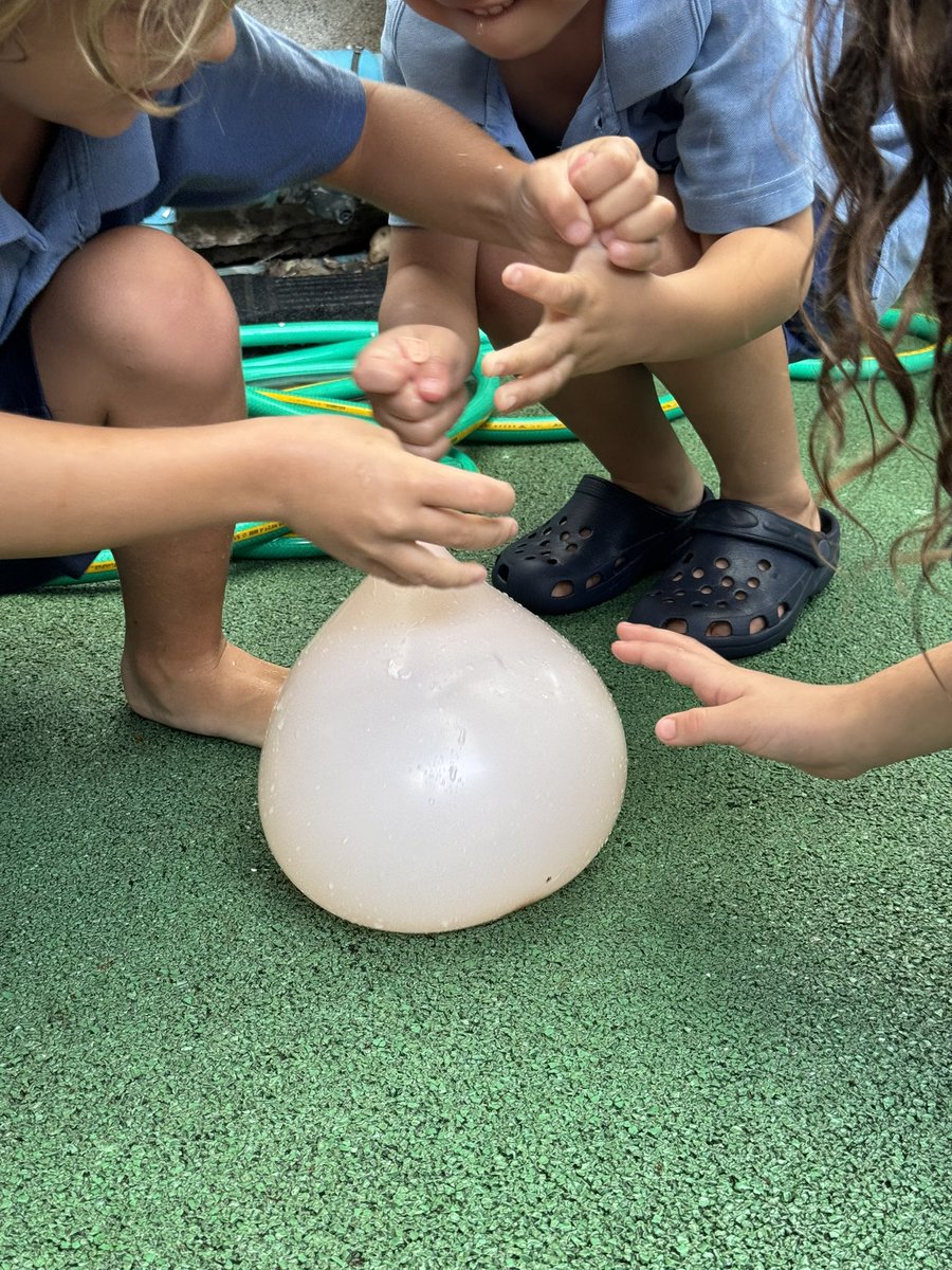 I don’t know who loves water play more, myself or the kids. The theory building about the flow of water, filling up balloons and the teacher of others becomes so evident during water play. @AnnevanDam1966 #pyp #earlyyears we are always learning! #NISTis #kindergarten