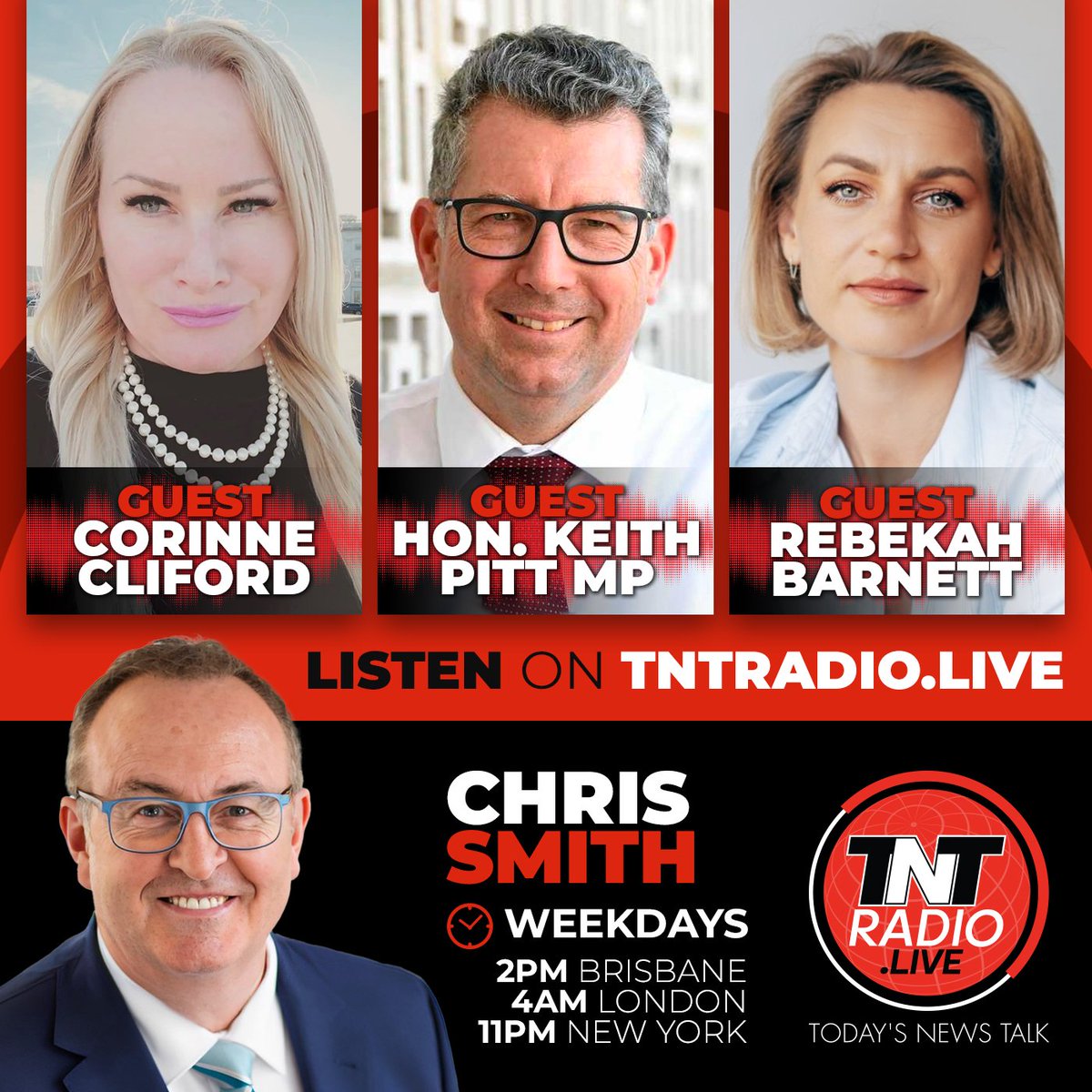 Coming up, @corinnecliford with the latest #BorderCrisis #Europeanfarmers arrested; And Corinne is censored by #X 
@keithjpitt discusses #GasWar #tax lie.
@dystopian_DU talks about the growing revolt against #CovidVaccines @tntradiolive