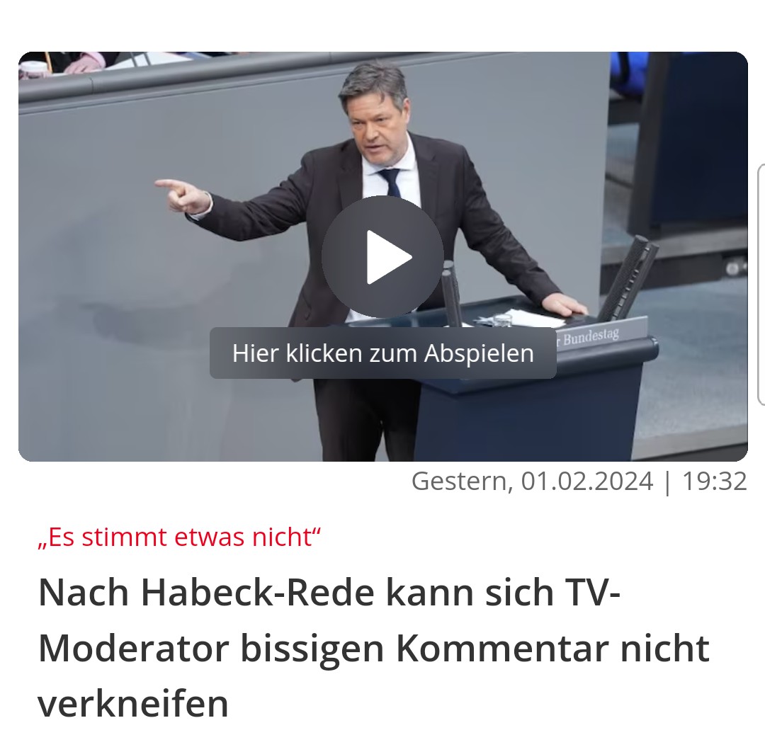 ChristophCanne's tweet photo. Der beste Kommentar zu #Habeck stammt von Gerd-Joachim von Fallois, Korrespondent von „Phoenix“ im ARD-Hauptstadtstudio.

Er sagte: „Die Wirtschaftszahlen in Deutschland sind verheerend. Deutschland gleitet in die Rezession, es stimmt etwas nicht. Und dem zuständigen Bundesminister fällt nur ein, dass man mehr Geld besorgen muss, um mehr Subventionen auszuschütten. Robert Habeck.“

 https://t.co/v610qkmnUM