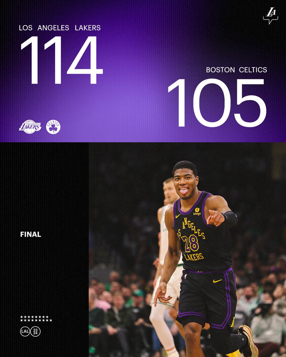 Always a good day to beat Boston. #LakersWin