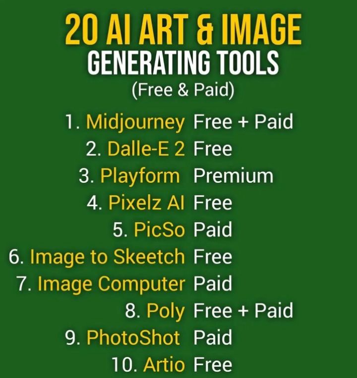 My Top picks For AI art platforms in 2024!! 🎨. Which one is your favourite?? #aitools #AiTrading #FreePicks #DigitelSinTwitter