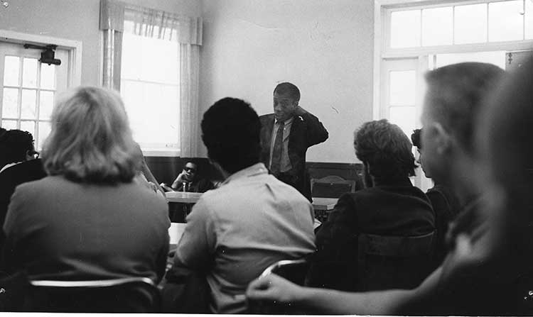 James Baldwin is today's Google Doodle. Here is Baldwin talking with MPC students. Hear more about why Baldwin was at MPC and the other civil rights leaders who came to campus from Librarian Wendy Good. youtu.be/_ahqSpM7Vqc?si…