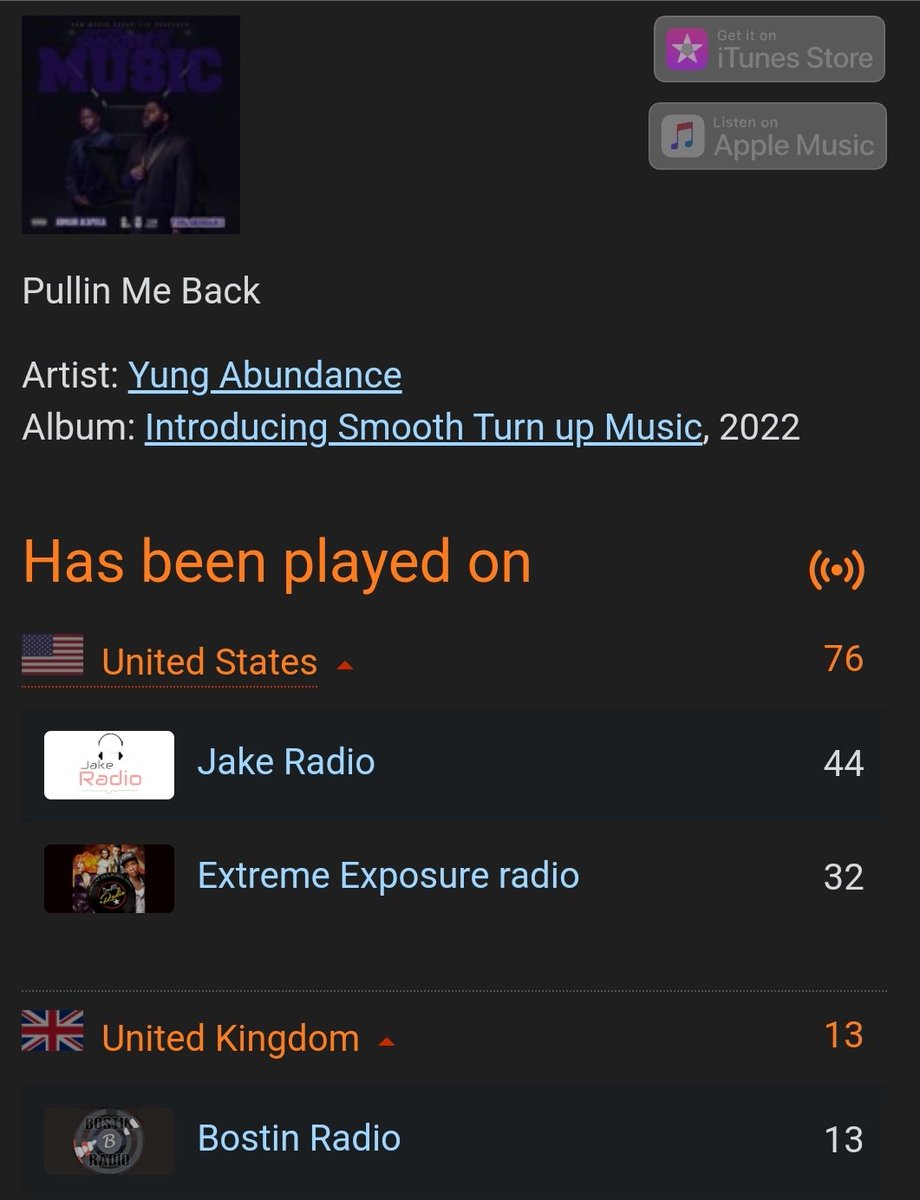 SALUTE to @jakeradio /<a href="/radio_exposure/">ExtremeExposureRadio</a> &amp; <a href="/BostinRadio/">Sugar Mummy Planet</a> for spinning out single Pullin Me Back X <a href="/AdrianDAllen21/">Adrian D Allen</a>  #PullinMeBack #IntroducingSmootjTurnUpMusic #smmediagroupllc #iamyungabundance