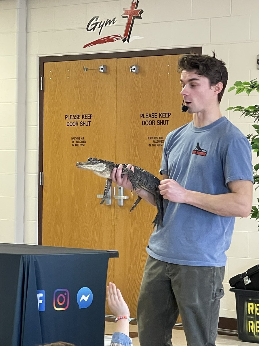 We enjoyed Will Abler from Real Reptiles share some of his animal friends with us today. Lots of neat and interesting facts were shared. I met Gordy, the python many years ago when Will was in my 2nd grade class! #norfolkcatholic