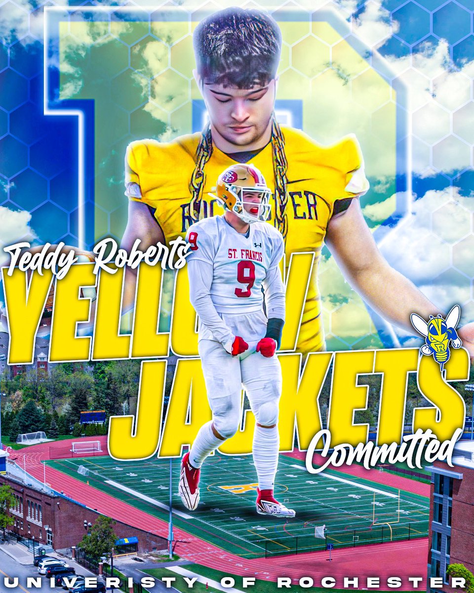 #AGTG After a great conversation with <a href="/ChadMartinovich/">Chad Martinovich</a> I am blessed to be officially committed to <a href="/UofRFootball/">Rochester Football</a>!
<a href="/SFHSfootballNY/">SFHSFootballNY</a> <a href="/JerrySmith617/">Jerry Smith</a> 
<a href="/ProScoutDigi/">Pro Scout Digital</a>
