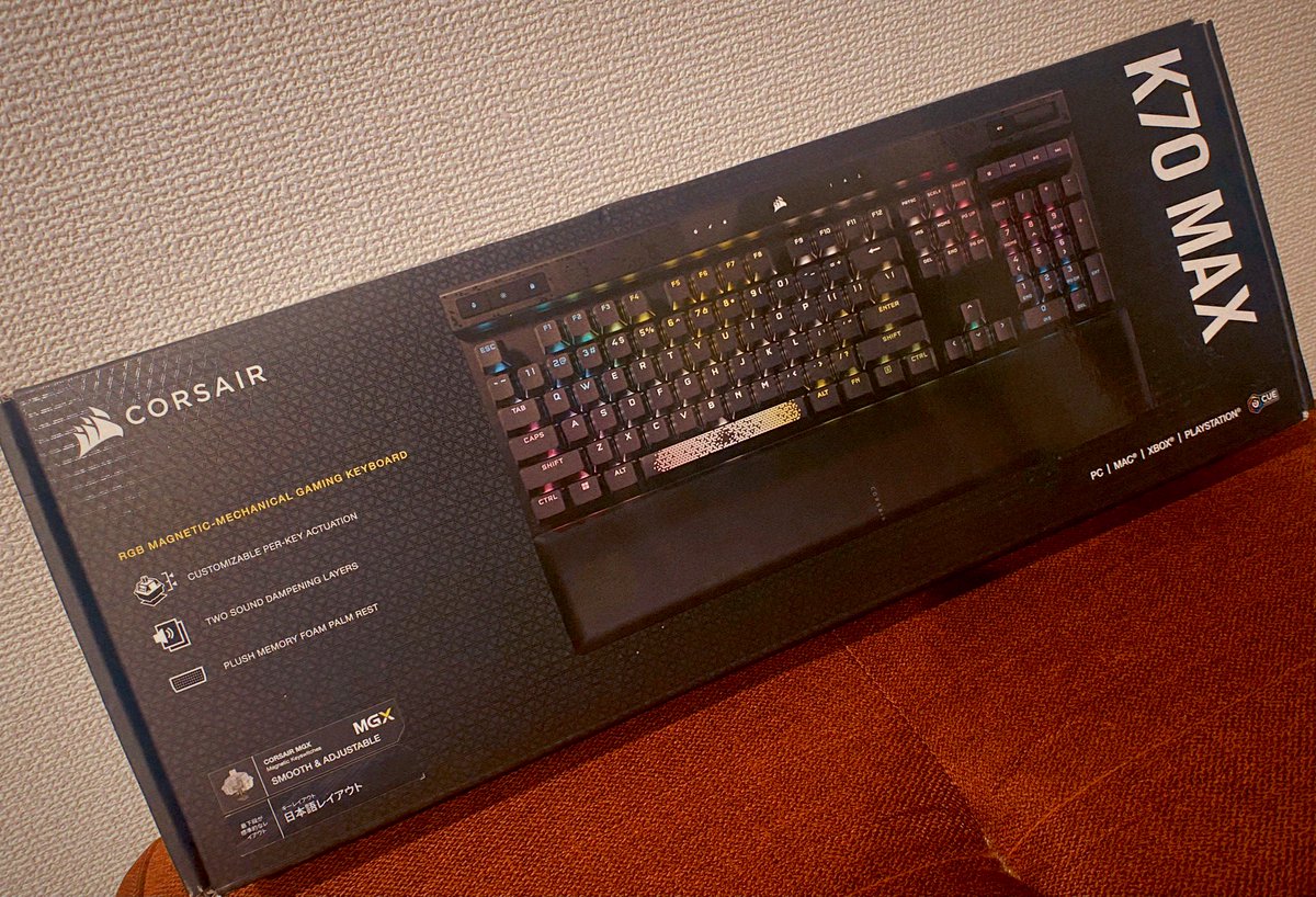 KENT_1106_'s tweet photo. @CORSAIR_JP 様より
『HS80MAX』『K70MAX』
提供して頂きました♪

K70MAXの操作感、Rapid Trigger
HS80のクリアで立体的な音
個人の好みに合わせれる仕様、
最高です☺️✨

新たなヘッドセット、
キーボードお探しの方は
是非チェックしてみてください(`･ω･)ゞ

#CORSAIR

#H80MAX
#K70MAX

#ゲーミングキーボード
#ゲーミングヘッドセット