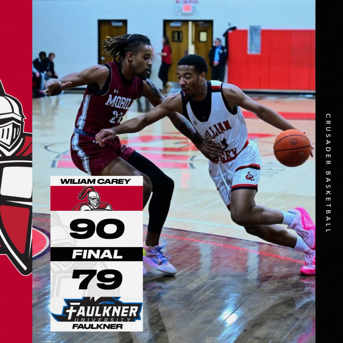 Eagles downed, Crusaders win! Men's Basketball complete the sweep of Faulkner in SSAC action this evening. GO CRUSADERS!