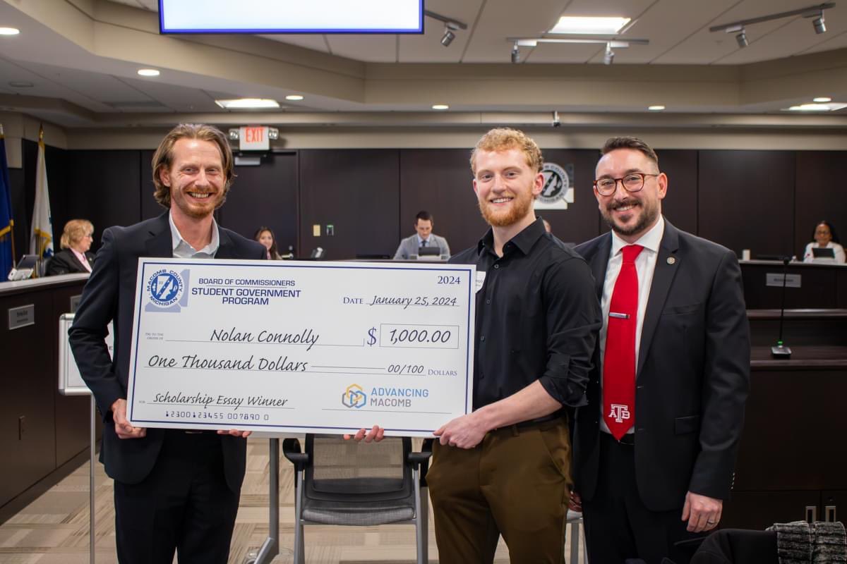 We’d like to congratulate Nolan, the recipient of our Student Government Day scholarship in partnership with the @MacombBoC! We are pleased to help support Student Government Day and love to see the next generation get involved with their community.