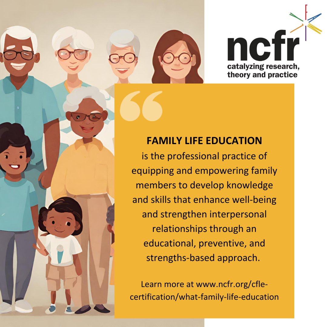 Happy February! Did you know it's #FamilyLifeEd Month? Let's celebrate all the students and professionals who empower families  using an educational, preventative, and strengths-based approach! Take the #FLEmonth challenge! ncfr.org/fle-month-2024