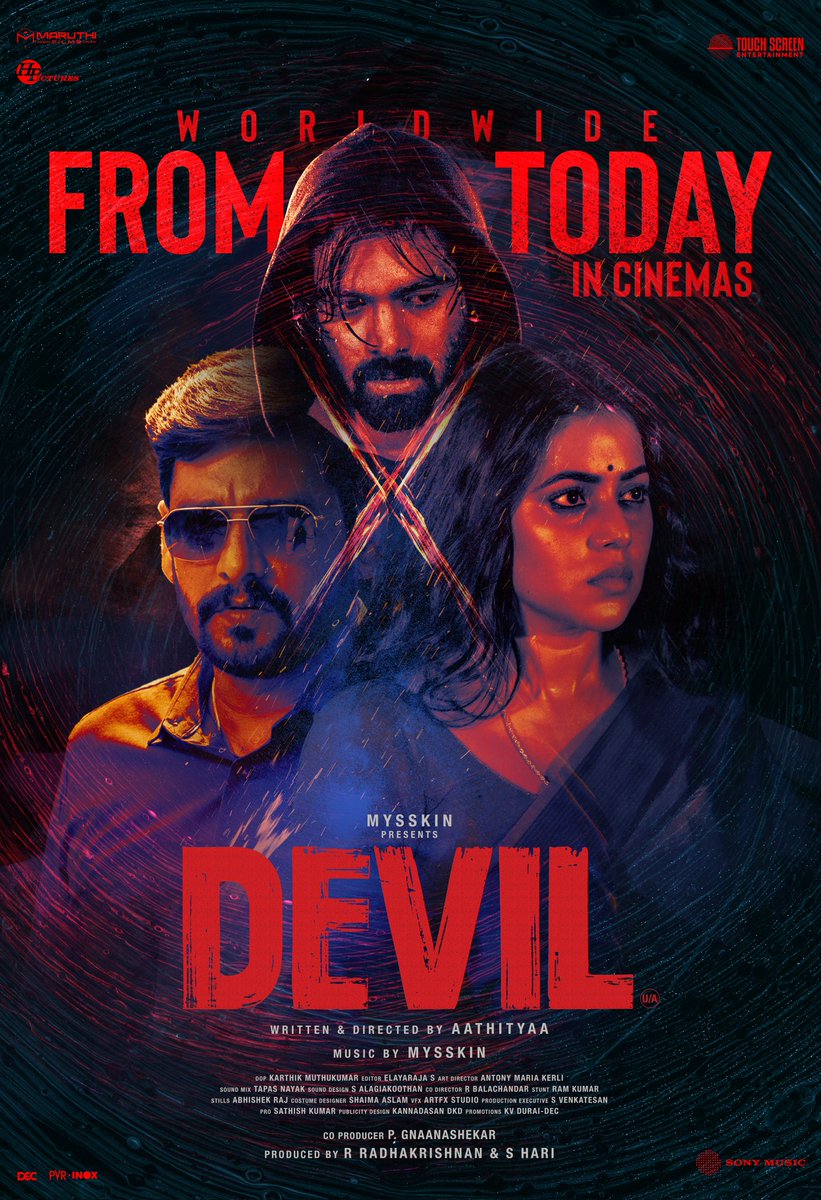 DEVIL 💥🎬✂️ Now it's all Yours..! @DirectorMysskin @Aathityaa3 @karthikmuthu14 @shamna_kkasim @vidaarth_actor @Thrigun_Aactor @iamsubhashree1 @gnanase9137312 @MaruthiLtd @SonyMusicSouth