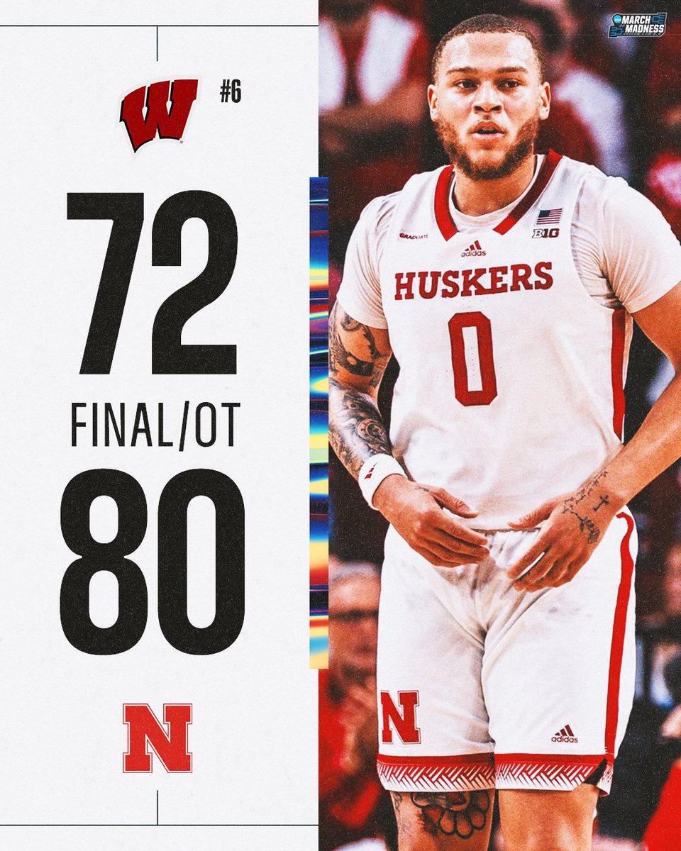 NEBRASKA COMPLETES THE COMEBACK 😱 The Cornhuskers storm back from a 19-point deficit to defeat No. 6 Wisconsin 🌽