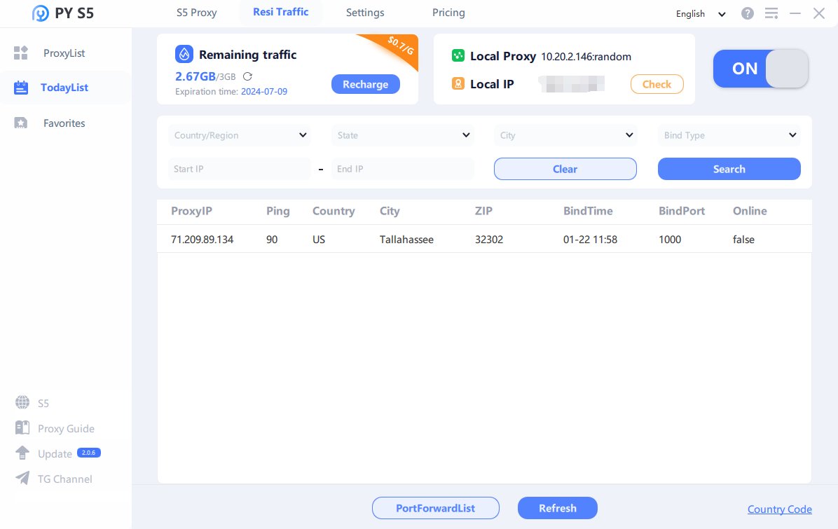 pyproxy_com's tweet image. Learn how to harness the power of S5 Resi Traffic on PY S5 Manager! 💨 Bind your IP, and measure by traffic. 🔄💼
Check out the tutorial below and choose your IP for seamless browsing! 👇
pyproxy.com/information/ho…
#ResiTraffic #proxy #ProxyPower #proxies