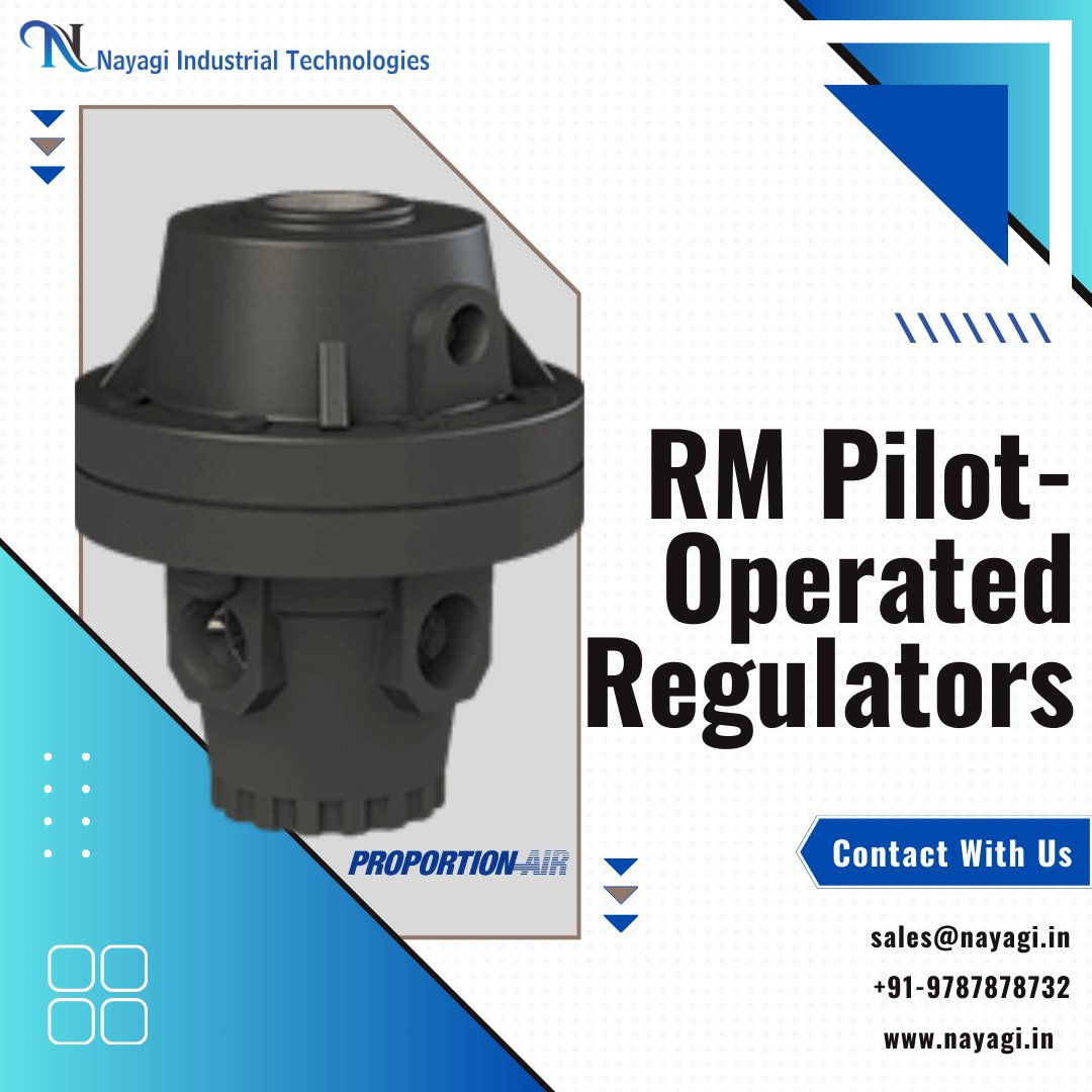 NayagiIndustry's tweet image. The RM-series is at its best with the most demanding applications. RM pilot-operated regulators have great forward flow capabilities and very high relief flow for when maximum exhaust speed is required. 
 #RMPilotOperatedRegulators #RM #pressurecontroller #proportionair