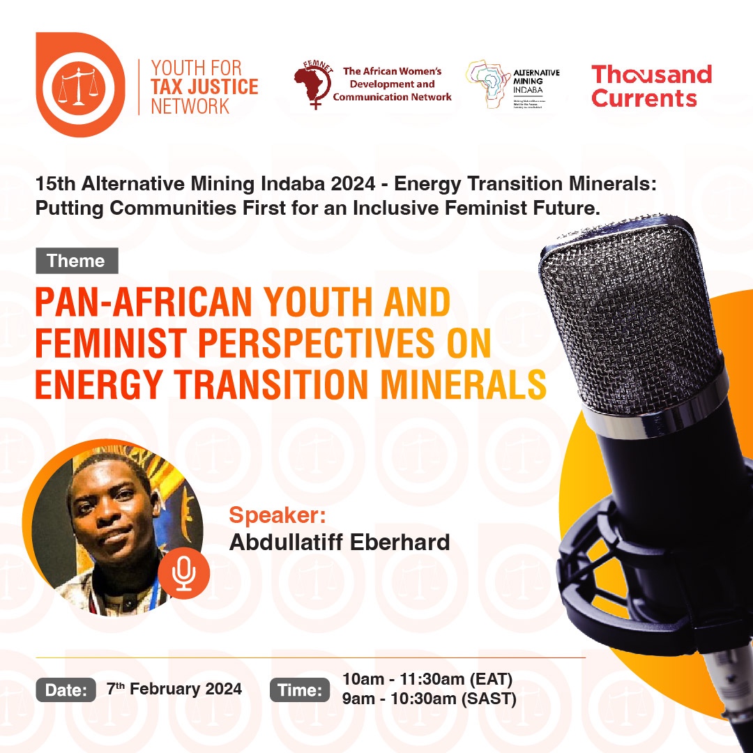 The session aims to share the voices of young people affected by the devastating adverse impacts of climate change regarding the accessibility and affordability of energy transition minerals. #AlternativeMiningIndaba