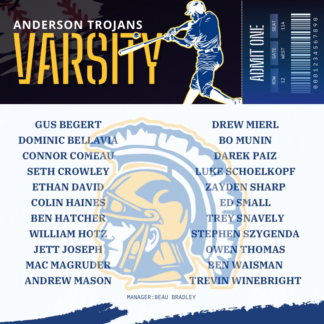 Anderson Trojan Baseball tweet media
