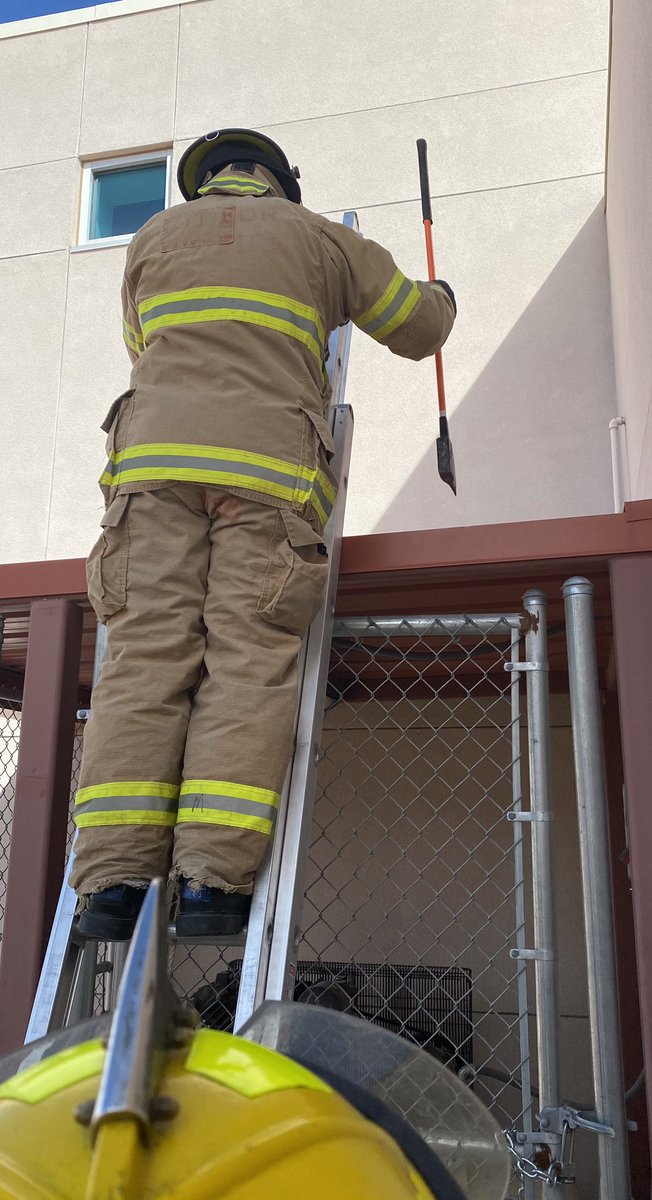 First the book work/lecture then the hands on skill base knowledge! Sounding out the roof skill which incorporates PPE, tool and ladder skills
Firetech classes #ReptheH #ScorpionStrong #WeareClintISD