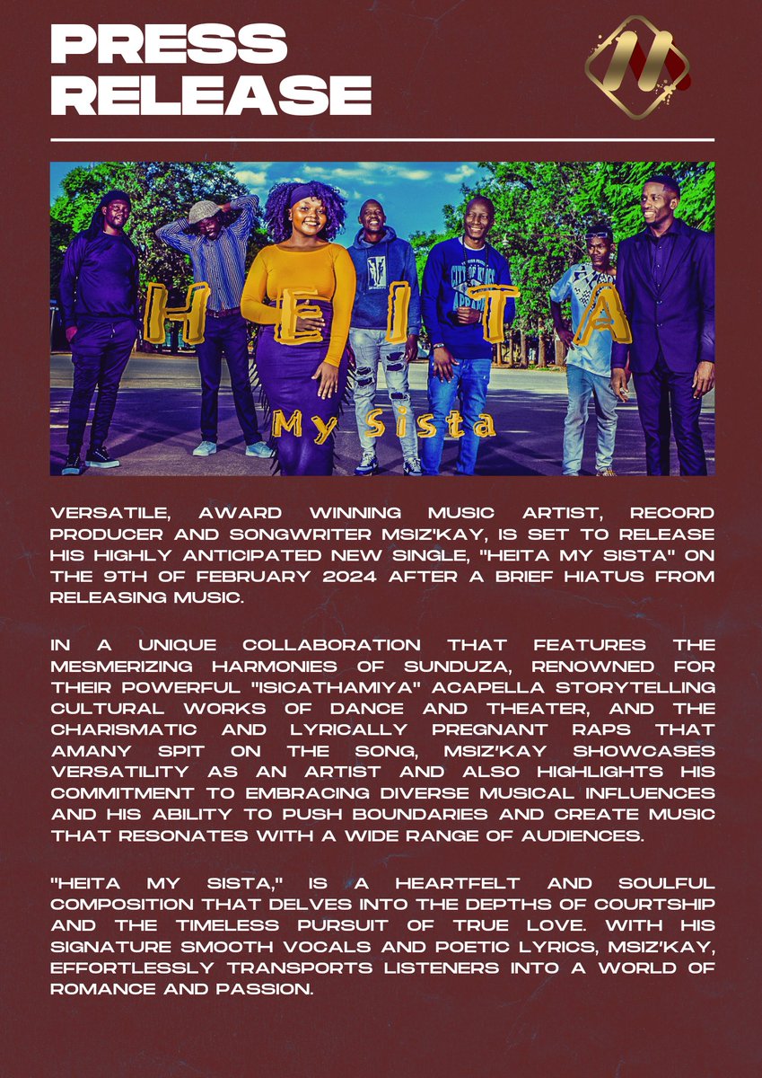 Working on this collaboration was  a beautiful experience and I can't wait for you to hear this song!!

Msiz’kay, <a href="/AmanyMuzik/">Amany</a>,  <a href="/sunduza_dance/">Sunduza Dance Theatre</a> - #HeitaMySista drops Friday 09-02-2024, #presave/#preorder now: 

distrokid.com/hyperfollow/ms… 

🎤🎵 🙂