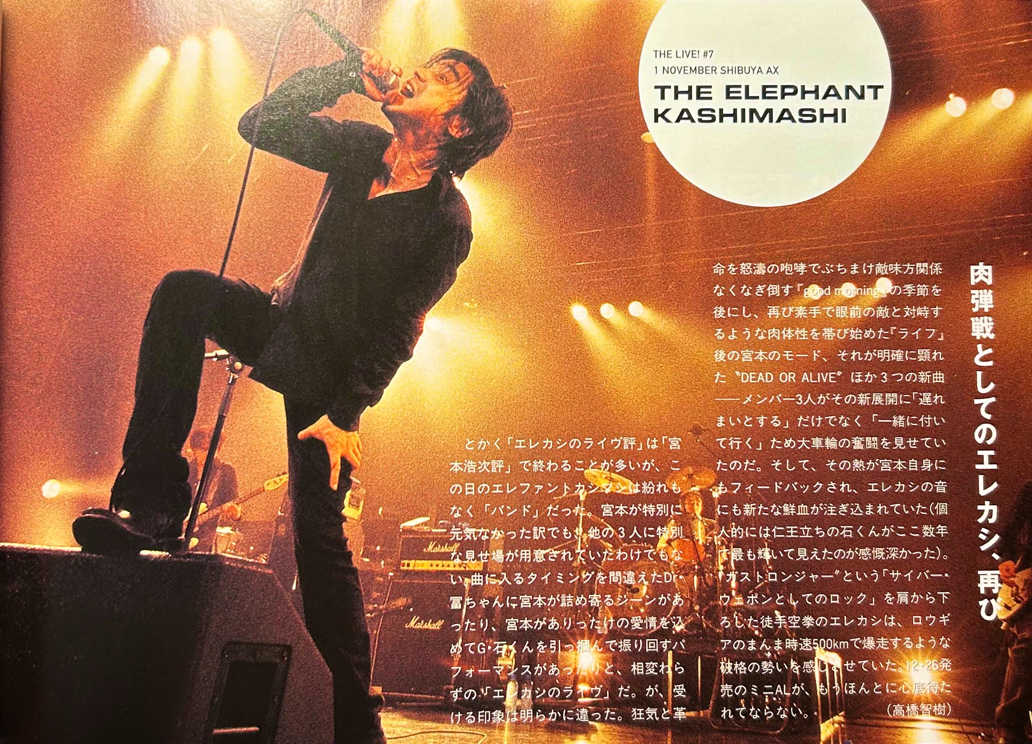 エレファントカシマシ ツアーパンフレット ライフ 2002 宮本浩次 追憶 on X: 
