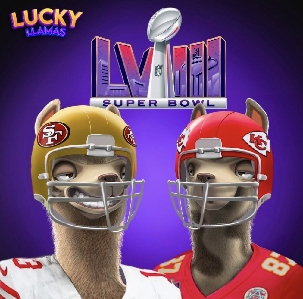 🚨 GIVEAWAY ALERT 🚨 #49ers & #Chiefs are going at it in the #SuperBowl! 🏈 SUPER BOWL WEEKEND TRIP!!! 🎁🥳🤯 Includes - 🏨 Hotel 2/9-2/12 2x 🎟️ for #SBLVIII 2x ✈️ Tickets Every mint counts as 1 entry! 🎫(.023 $ETH) theluckyllamas.com/mint *terms & conditions next post 📰