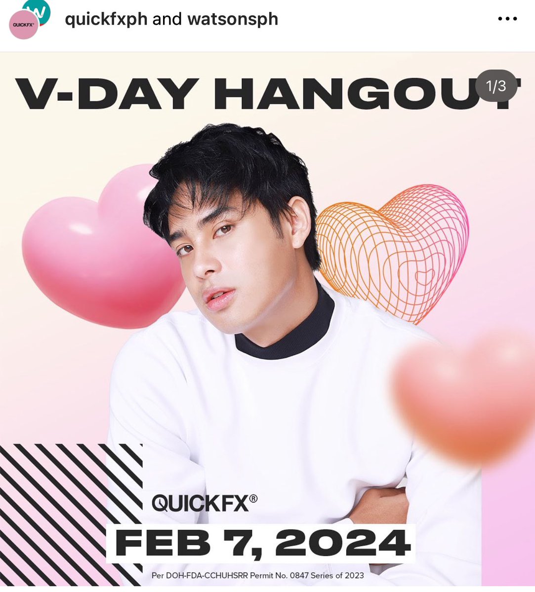 Solid_Donato's tweet photo. 50 lang ang kailangan sana may magparticipate 🤞🏽, last day today.

Get ready for a cozy V-Day Hangout this Feb 7, 2024 with #QUICKFX and heartthrob @donnypangilinan , this coming love month.

#QUICKFX #VDayHangout #DonnyPangilinan #PerformanceSkincare #PimpleEraser https://t.co/uhc7rW2mAK