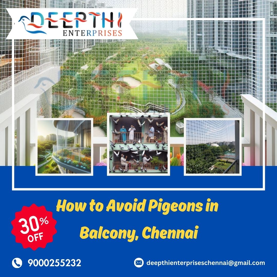 DeepthiEnt97508's tweet image. Say goodbye to pesky pigeons on your balcony in Chennai! 🕊️ Choose Deepthi Safety Nets for effective solutions. Enjoy a pigeon-free space with our reliable and durable nets. #PigeonControl #BalconyProtection #DeepthiSafetyNets deepthisafetynetschennai.com/how-to-avoid-p…