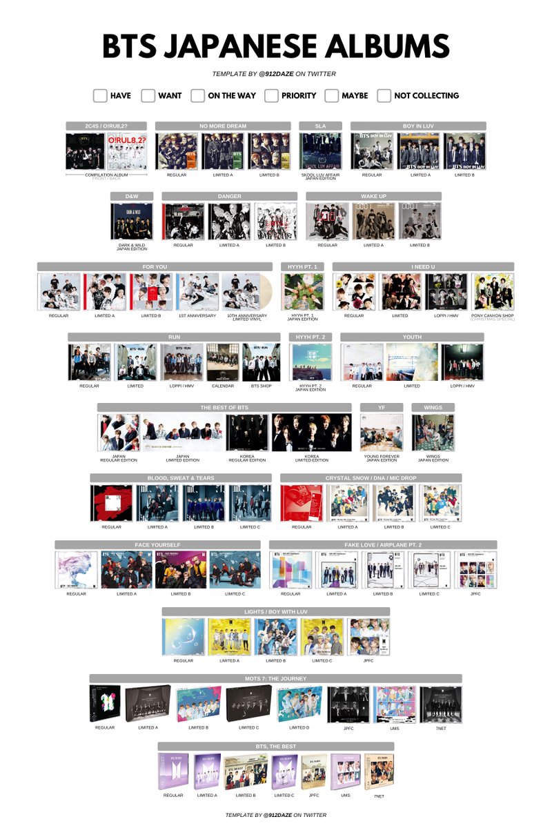 防弾少年団(BTS) - J.D ❁︎ BTS Korean & Japanese Albums Templates