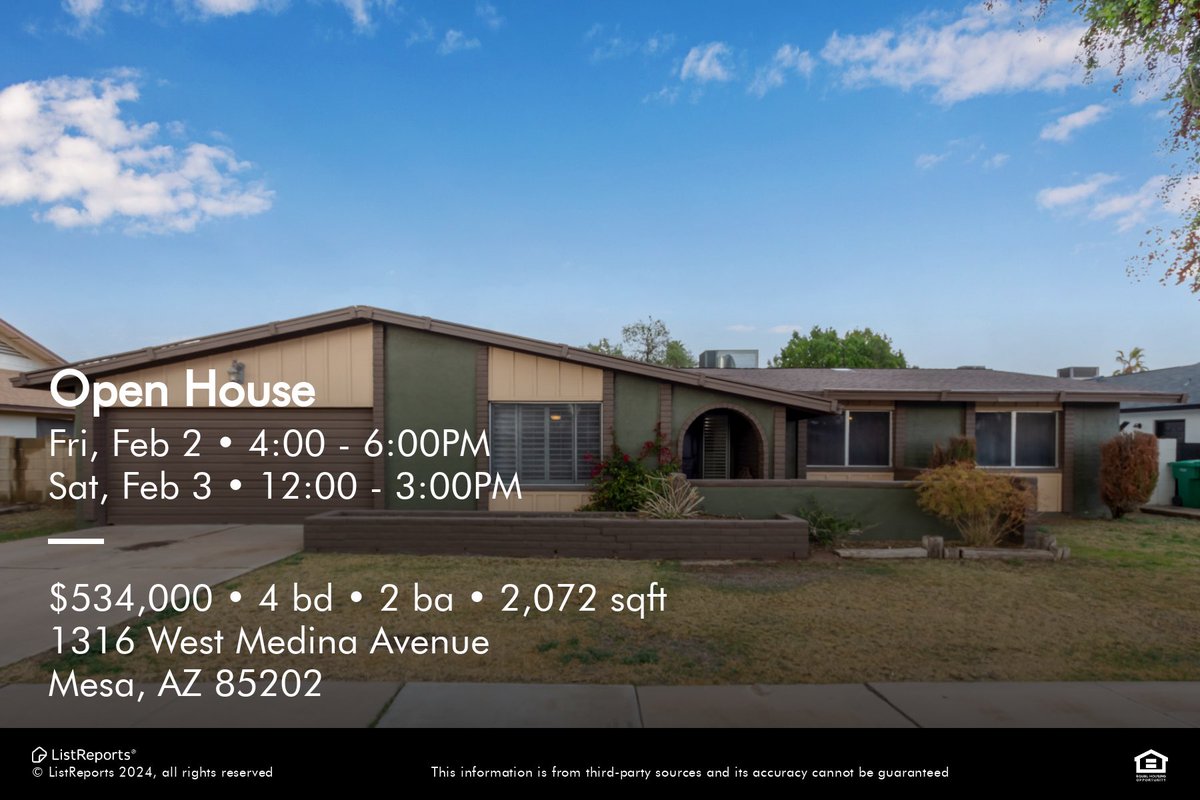 3 day weekend open house!!!! #openhouse #mesarealestate #azrealestate #houseforsale