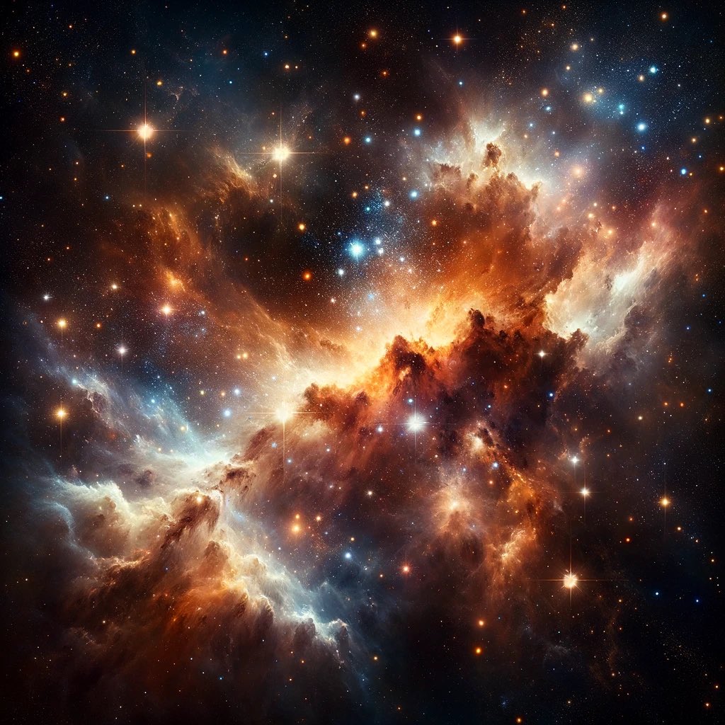 devosmos's tweet photo. Daily DALL.E 3 Art - Day 48

“Celestial Majesty: A Tapestry of Starlight”

Concise Prompt: “Create a star-dense cosmos with minimal clouds, highlighting the radiant diversity of stars in a clear, deep space setting.”

#AIArt #AIArtwork #dalle3art https://t.co/mvX8f023eR