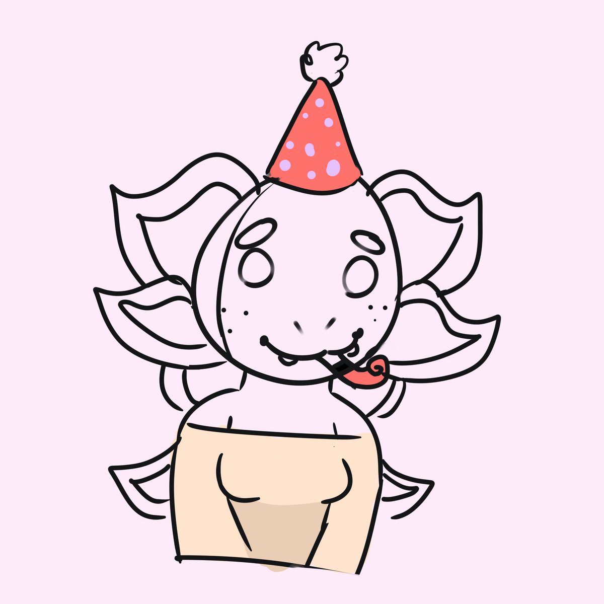 AmeAxolotl's tweet photo. I know I've been gone for awhile, life has been super busy for me, but it's my bday today! So have a little bday doodle ✨️ https://t.co/eBuQ584l9r