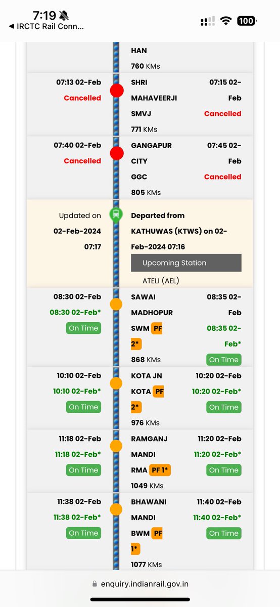 Train 12904 diverted running late but showing on time. As per last update it showed 300+ kms away and we are boarding from Kota junction. Can i file TDR for refund or it has to be filed once it comes 3 hrs late at kota junction ? PNR : 2904911802 @IRCTCofficial @WesternRly