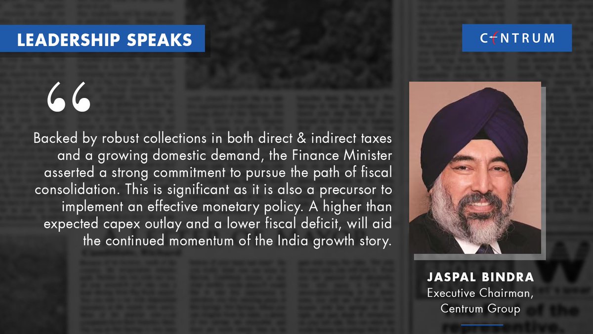 CentrumIndia's tweet photo. Jaspal Bindra, Executive Chairman, Centrum Group shares his views on the interim budget 2024 with Business Standard

Read here: https://t.co/JwQA4PwDxC

#Centrum #Budget2024 #InterimBudget2024 https://t.co/w9drLHXsJN
