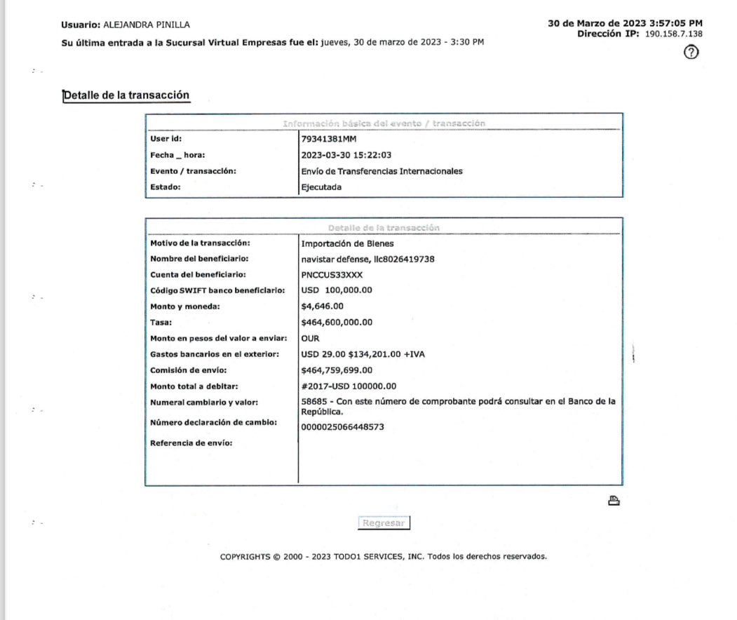 HELIODOPTERO's tweet image. Los presuntos delincuentes Marcela Montes y Martín Manjarres, autores intelectuales del desfalco de los carros blindados, dueños de 7M Group, volvieron a robarnos un anticipo de 6 mil millones de pesos, producto de un contrato adjudicado por Claudia López por un valor de 14 mil…