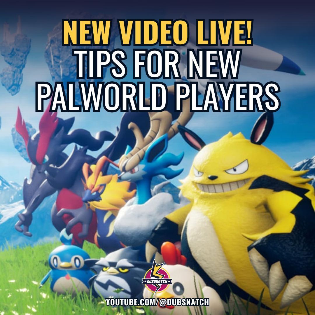 dubsnatch's tweet image. Dive with us into the world of Palworld with our quick essential tips video!

Whether you're a beginner or just looking to up your Palworld game, we've got 7 essential tips to help you navigate Palworld from the start of your gameplay.

#palworld #dubsnatch #palworldtips