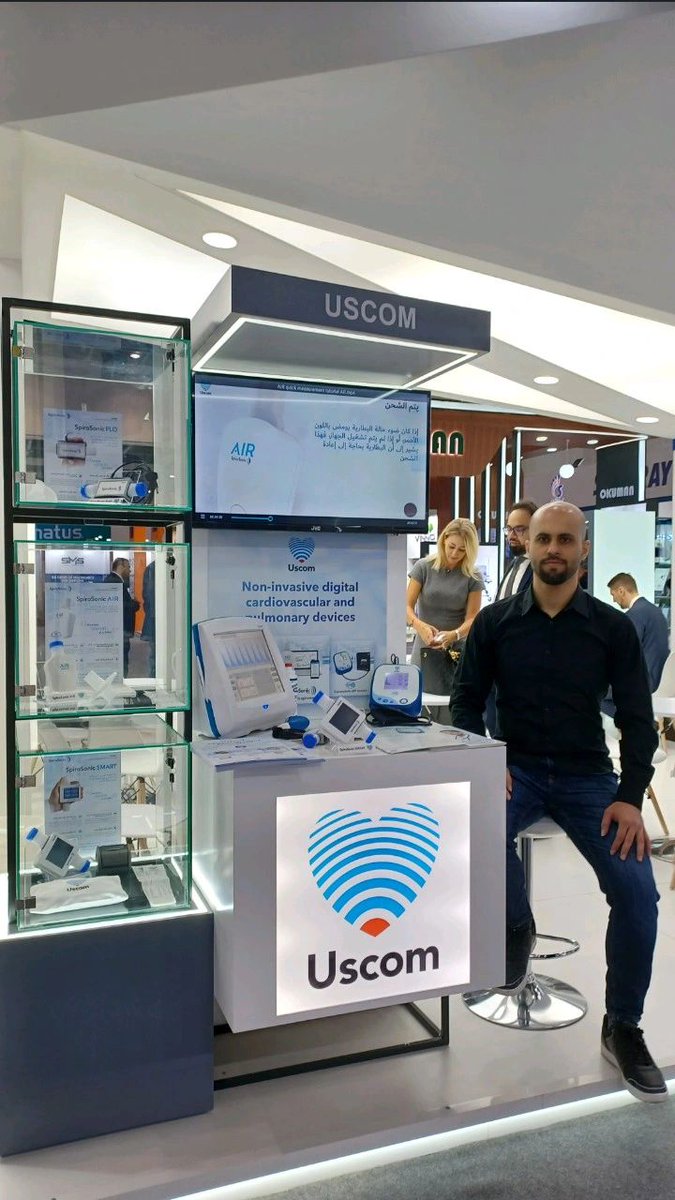 Uscom's tweet photo. Thank you to Arab Health for hosting such an impactful event! It was a pleasure meeting our partners and exploring innovative solutions together. Looking forward to future collaborations! #ArabHealth2024 #Uscom #Uscom1A #UscomBP+ #SpiroSonic https://t.co/elCCCUQ1KD