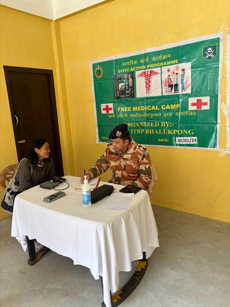 Medical Camp organised by 54th Bn,  Bhalukpong at Jerigaon  on 28/01/24 and at Nafra on 30/01/24, West Kameng Distt, Arunachal Pradesh under vibrant villages programme.
#ITBP
#HIMVEERS