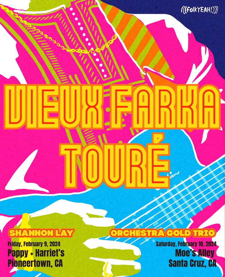 Two shows with @Vieuxfarkatoure coming up next week! 🌟 Tickets: folkYEAH.com Friday 2/9 Pioneertown - @pappy_harriets Saturday 2/10 Santa Cruz - @MoesAlleysc