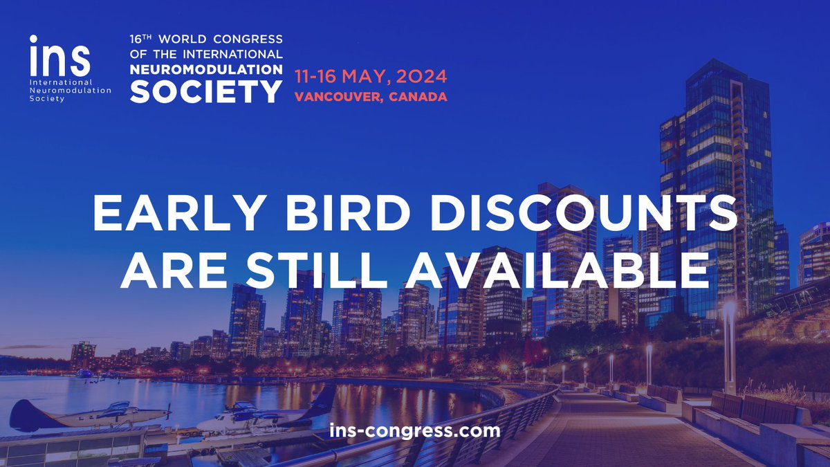 📢 Fast approaching: a deadline you wouldn't want to miss! Reserve your spot at the front of #neuromodulation innovation. ➡️ Join us for the transformative experience #INS2024 before the early bird discounts end on 13 February 2024: ins-congress.com/register/