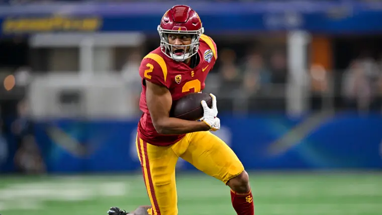 USC Brenden Rice getting a lot of attention at the East West Practice. 

49ers Jerry Rice son been on hand watching is son this week.
