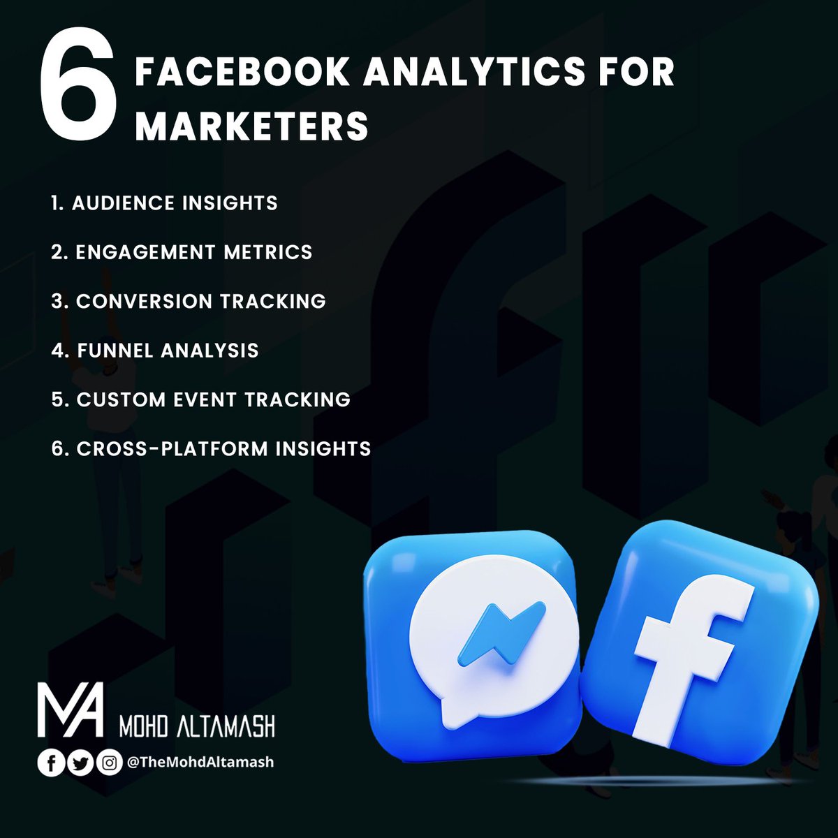 theMohdAltamash's tweet image. Master the art of Facebook analytics to elevate your marketing game! Dive into the world of insights, engagement metrics, and strategic growth.

#FacebookAnalytics #SocialMediaMarketing #MarketingInsights