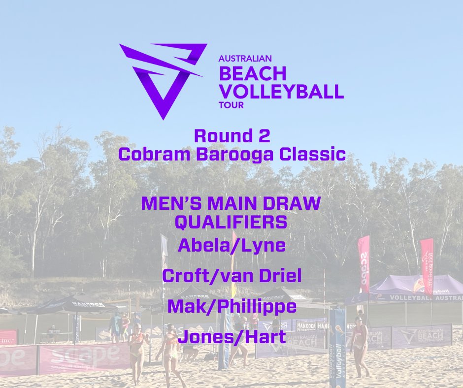 ausvolley's tweet image. 👏 Congratulations to the teams who have won through to the main draw of the Cobram Barooga Classic after moving through the qualifying round...

👉 The main draw starts at 4pm AEDT...

#ABVT