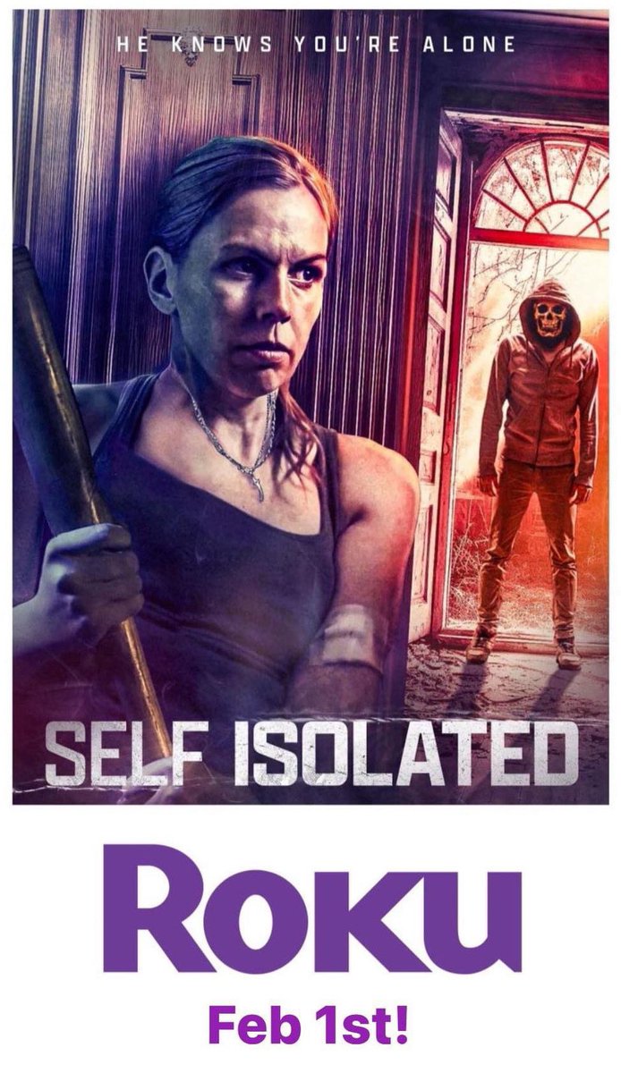 February 1st! Self Isolated is now streaming on <a href="/TheRokuChannel/">Roku Channel</a>! Watch our multi-award winning thriller written &amp; directed by <a href="/ChadRidgely/">Chad Ridgely</a> tonight! #SelfIsolatedMovie