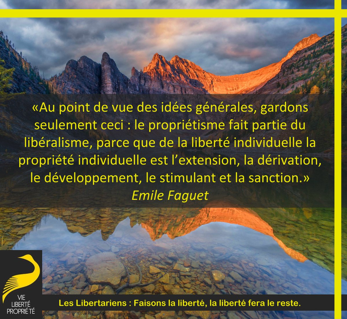 StephaneGeyres's tweet photo. Au point de vue des idées générales, gardons seulement ceci : le propriétisme fait partie du libéralisme, parce que de la liberté individuelle la propriété individuelle est l’extension, la dérivation, le développement, le stimulant et la sanction.
#NonAgression #PropriétéPrivée https://t.co/K3Ong8Bwuy