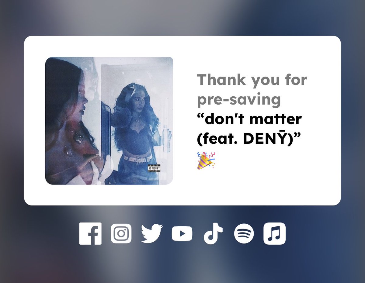 PRE-SAVE NOW ‼️ 

denisejulia.tunelink.to/dontmatter