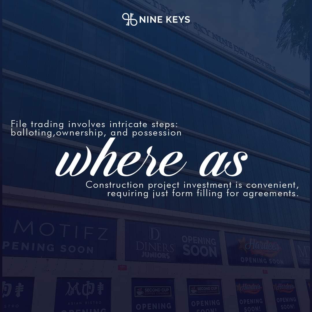 ninekeys99's tweet photo. Unlike the uncertainty of file trading, construction projects provide investors with tangible assets. 
 #skynine #realestate #ninekeys #realestatepakistan https://t.co/D6TH9NiLFj