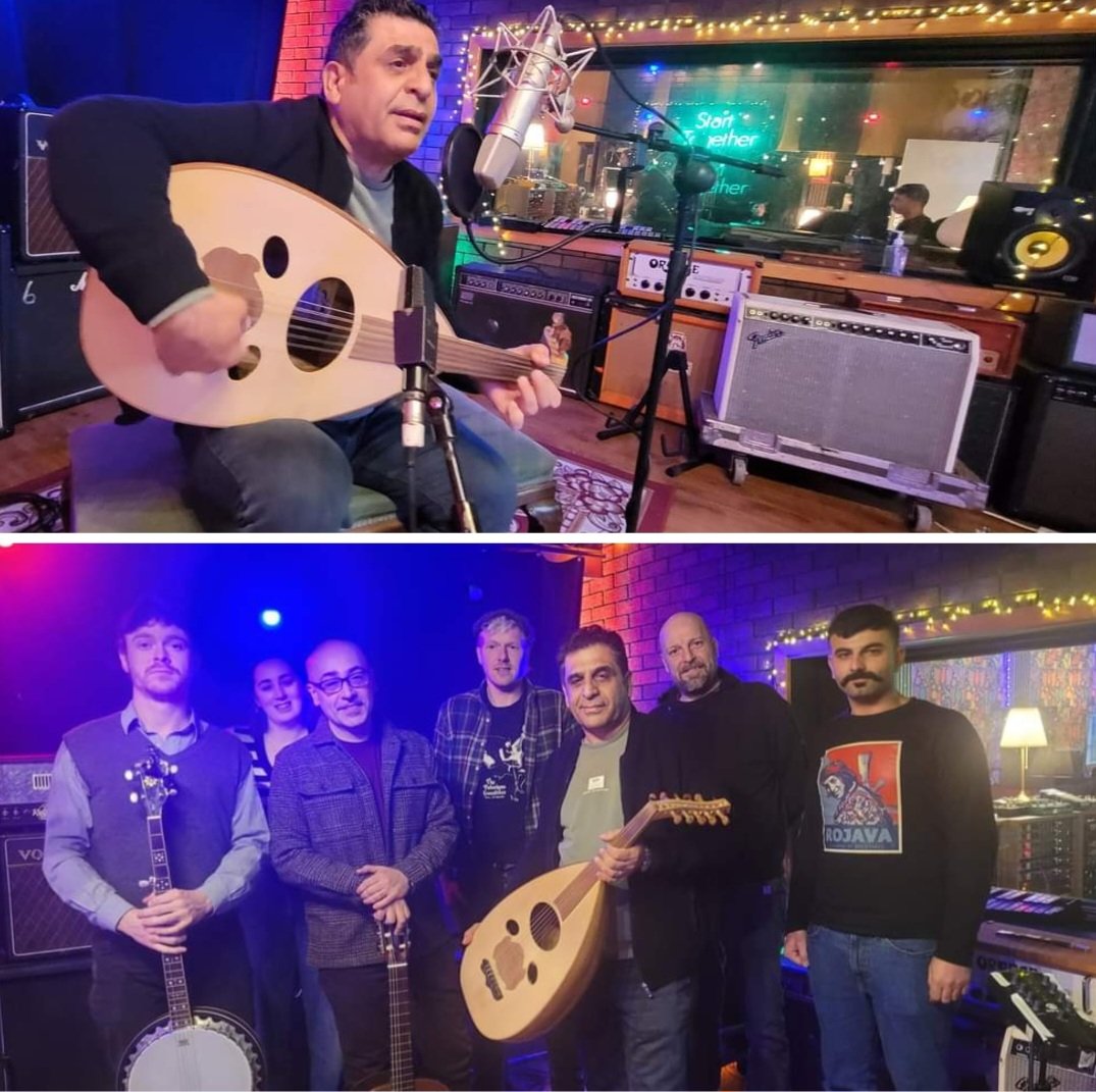 Swar, a professional Oud player/singer who came to #NorthernIreland with family seeking safety. He had no Oud, so we bought him one and took him to @start_together to record his song with other musicians. 'Sing What You Say' project learning English through music @ArtsCouncilNI