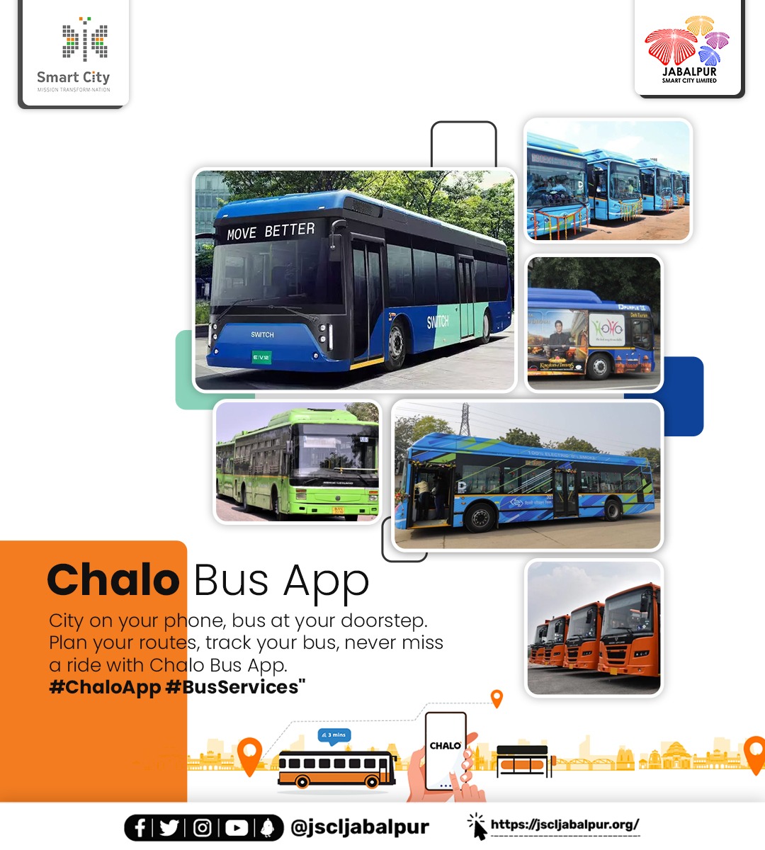 Navigate the city hassle-free!

Chalo Bus App brings buses to you. Plan routes, track rides. Your urban travel companion. 🚌🗺️ 

#ChaloApp #BusServices
