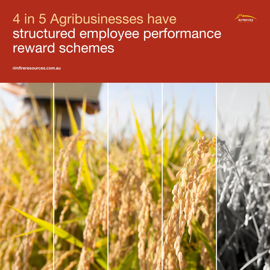 Dec 2023 survey finds 83% of Agribusiness orgs provide employee performance rewards. Rimfire research reveals an 11.7% increase in Performance Reward and Incentive schemes within Agribusinesses over the last 2 years. 

#Agribusiness #HR #EmployeeRewards